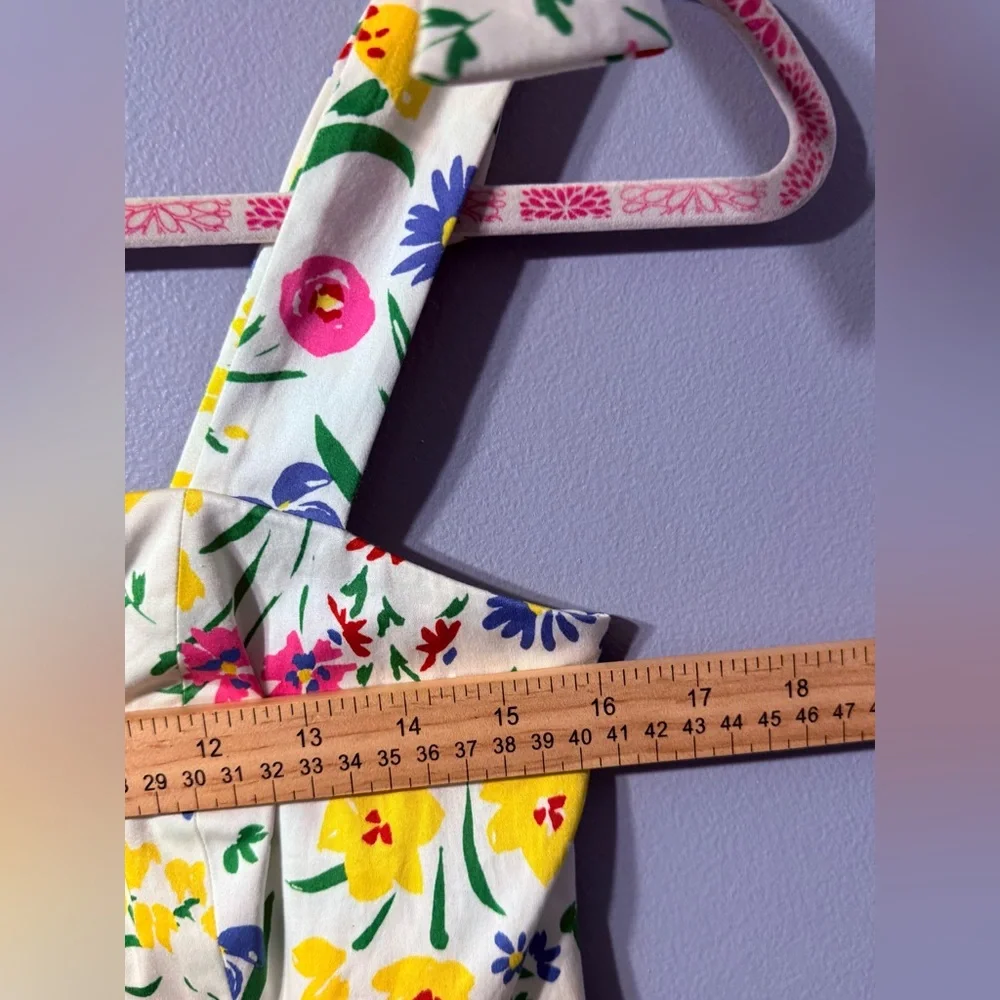 Kate Spade‎ Garden Bouquet Fit-and-flare Dress White / Multicolor Women’s Size 6 - Picture 11 of 14